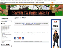 Tablet Screenshot of powertoearnmoney.com